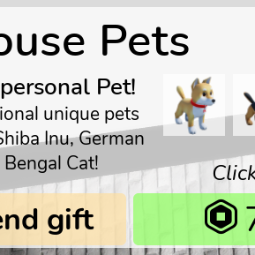 Roblox | Brookhaven House Pets | 799 Robux | Game: Other